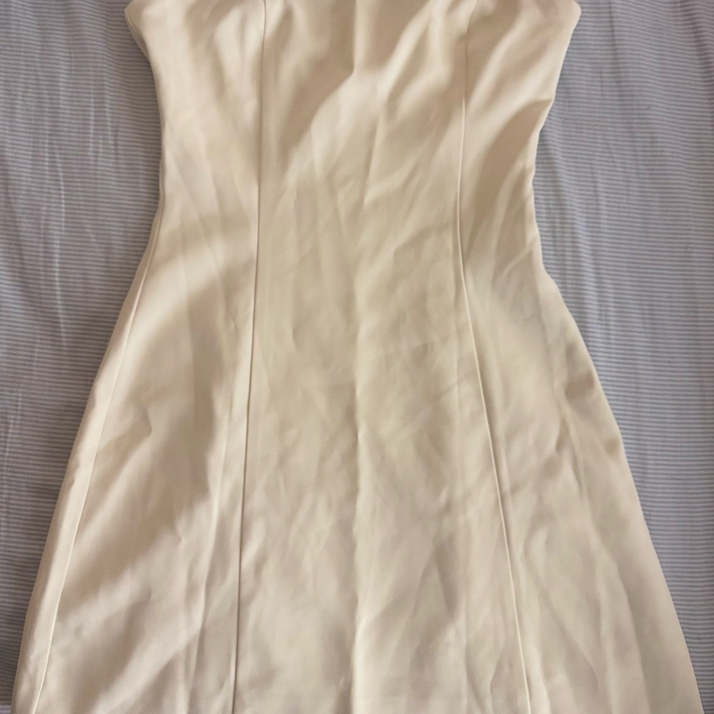 Peppermayo Strapless Cream Dress
